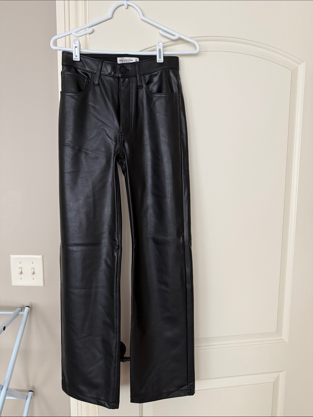 Abercrombie Faux Leather relaxed fit pants